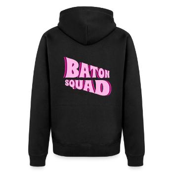 Baton Twirling Rod Turning Baton Twirling Squad - Unisex Premium Organic Zip Hoodie - black - Back - Nico (187cm)