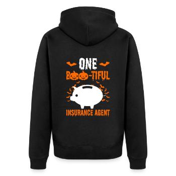 Versicherungsagent-halloween-design Für - Veste à capuche bio Premium Unisexe - noir - Dos - Nico (187cm)