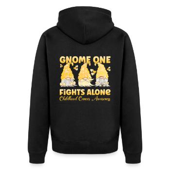Gnome One Sensibilisation au cancer infantile - Veste à capuche bio Premium Unisexe - noir - Dos - Nico (187cm)