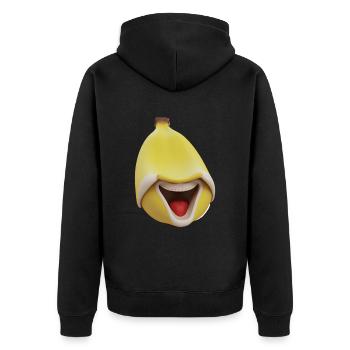 Drôles de rires de bananes - Veste à capuche bio Premium Unisexe - noir - Dos - Nico (187cm)