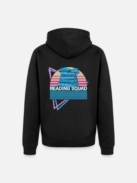 Book reader Bookworm - Unisex Premium Organic Zip Hoodie - black