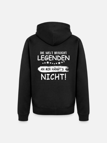 Legenden Geschenk Legende - Unisex Premium Bio Zip Hoodie - Schwarz
