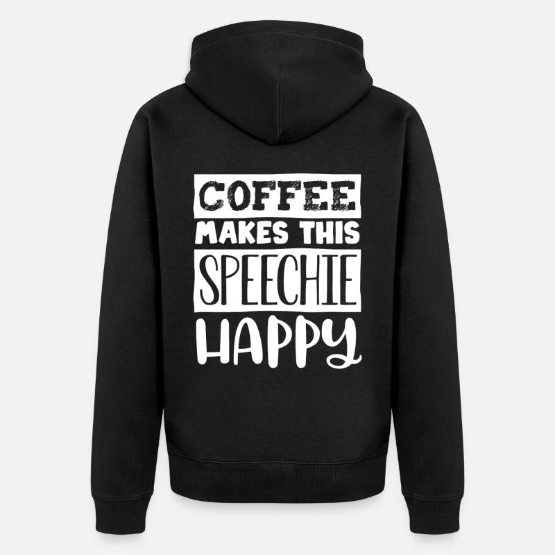 Speech-language pathology, speech-language pathologist - Unisex Premium Organic Zip Hoodie - black