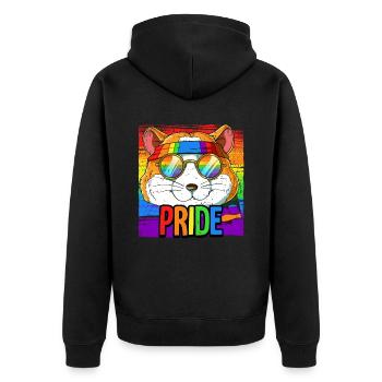 Fierté LGBTQ Christopher Street Day Costume Fierté - Veste à capuche bio Premium Unisexe - noir - Dos - Nico (187cm)