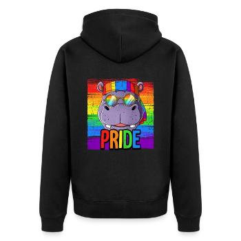 Fierté LGBTQ Christopher Street Day Costume Fierté - Veste à capuche bio Premium Unisexe - noir - Dos - Nico (187cm)