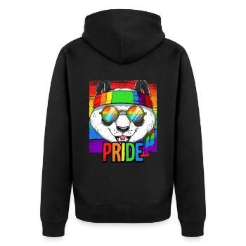 Fierté LGBTQ Christopher Street Day Costume Fierté - Veste à capuche bio Premium Unisexe - noir - Dos - Nico (187cm)