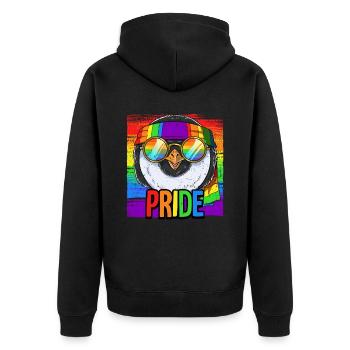 Fierté LGBTQ Christopher Street Day Costume Fierté - Veste à capuche bio Premium Unisexe - noir - Dos - Nico (187cm)