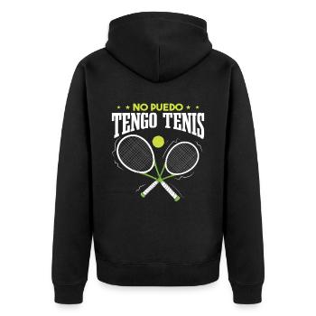 Tenis Entrenador Tenista Divertido - Veste à capuche bio Premium Unisexe - noir - Dos - Nico (187cm)