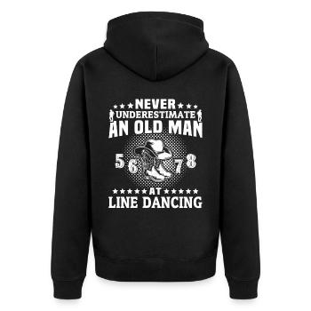 Danse en ligne Homme Danse en ligne Hommes - Veste à capuche bio Premium Unisexe - noir - Dos - Nico (187cm)