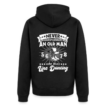 Danse en ligne Homme Danse en ligne Hommes - Veste à capuche bio Premium Unisexe - noir - Dos - Nico (187cm)