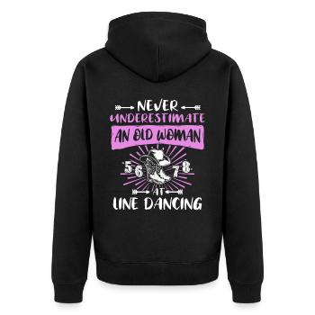 Sous-estimer Line Dance Woman - Veste à capuche bio Premium Unisexe - noir - Dos - Nico (187cm)