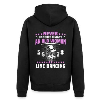 Sous-estimer Line Dance Woman - Veste à capuche bio Premium Unisexe - noir - Dos - Nico (187cm)