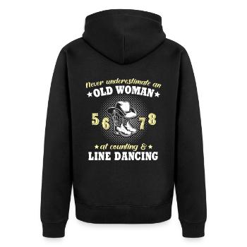 Sous-estimer Line Dance Woman - Veste à capuche bio Premium Unisexe - noir - Dos - Nico (187cm)