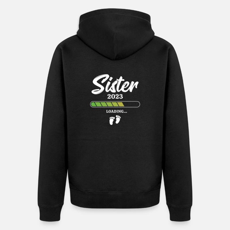 Sister Loading 2023 - Unisex Premium Bio Zip Hoodie - Schwarz