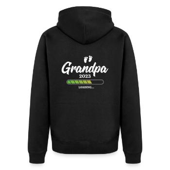 Chargement de grand-père 2023 - Veste à capuche bio Premium Unisexe - noir - Dos - Nico (187cm)