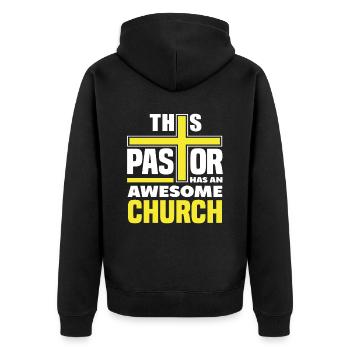Pasteur Pasteur Église Tolle Don spirituel - Veste à capuche bio Premium Unisexe - noir - Dos - Nico (187cm)
