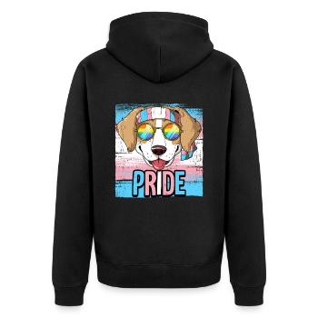 Fierté LGBTQ Transgender Costume Costume Mois de la fierté - Veste à capuche bio Premium Unisexe - noir - Dos - Nico (187cm)