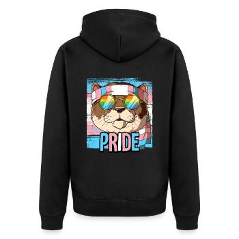 Fierté LGBTQ Transgender Costume Costume Mois de la fierté - Veste à capuche bio Premium Unisexe - noir - Dos - Nico (187cm)