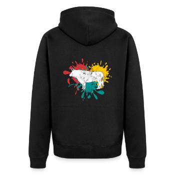 Taureau - Veste à capuche bio Premium Unisexe - noir - Dos - Nico (187cm)