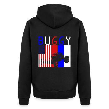 Buggy off-road off-road sand - Unisex Premium Organic Zip Hoodie - black - Back - Nico (187cm)