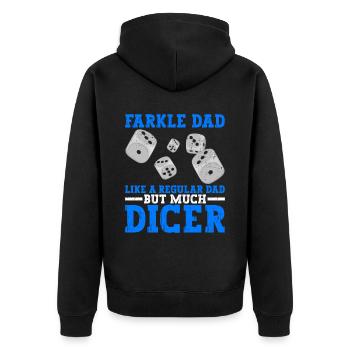 Farkle Dad Design Für Farkle Dice Vater - Unisex Premium Bio Zip Hoodie - Schwarz - Hinten - Nico (187cm)