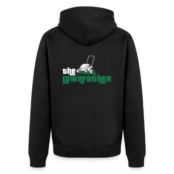 Hobbygärtner Garten Gärtnerischer Vater - Unisex Premium Bio Zip Hoodie - Schwarz - Hinten - Nico (187cm)