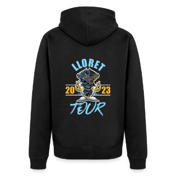 Lloret De Mar 2023 Skeleton - Unisex Premium Organic Zip Hoodie - black - Back - Nico (187cm)