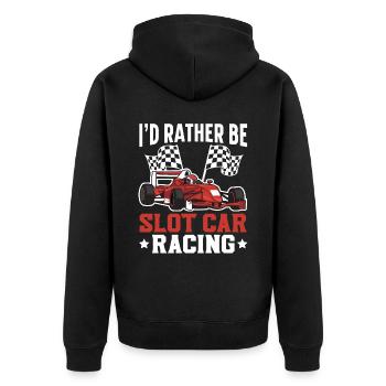 Je préférerais être Slot Car Racing Track Racing - Veste à capuche bio Premium Unisexe - noir - Dos - Nico (187cm)