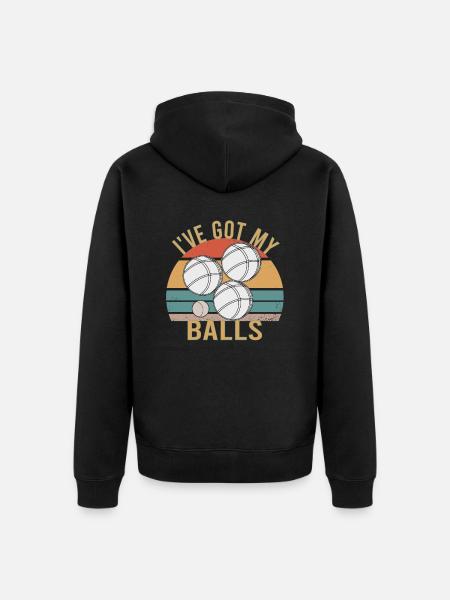 Boccia Boule Petanque Ball Sports Ball Game - Unisex Premium Organic Zip Hoodie - black