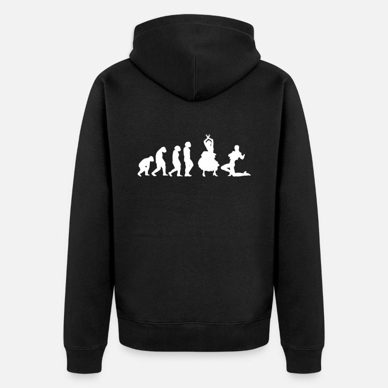Danseur de flamenco Évolution de la danse flamenco - Veste à capuche bio Premium Unisexe - noir