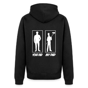 Your Dad My Dad Interior Design Dad - Unisex Premium Organic Zip Hoodie - black - Back - Nico (187cm)