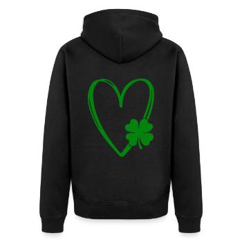 Accessoires de la Saint-Patrick Irlande Shamrock Décoration - Veste à capuche bio Premium Unisexe - noir - Dos - Nico (187cm)