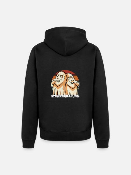 Steuererklärung - Unisex Premium Bio Zip Hoodie - Schwarz