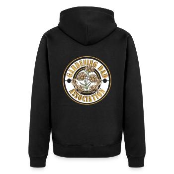 Hobbygärtner Garten Vater Gärtnerischer Vater - Unisex Premium Bio Zip Hoodie - Schwarz - Hinten - Nico (187cm)