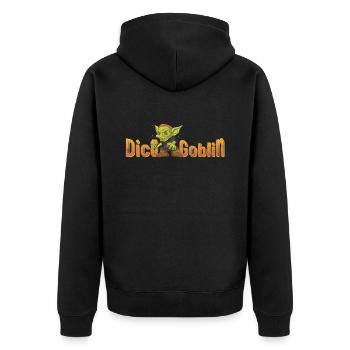 Dés Gobelin Orc D20 Dice Design pour un RPG - Veste à capuche bio Premium Unisexe - noir - Dos - Nico (187cm)