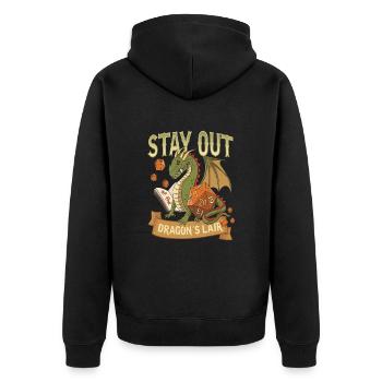 Rpg Dragon D20 cube design for a rpg gamer - Unisex Premium Organic Zip Hoodie - black - Back - Nico (187cm)