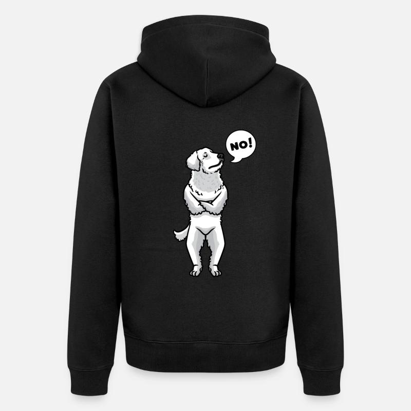 Chien Kuvasz - Veste à capuche bio Premium Unisexe - noir