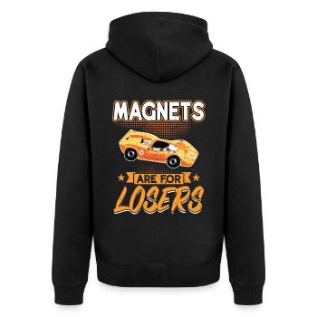 Les aimants sont pour les perdants - Slot Car - Veste à capuche bio Premium Unisexe - noir - Dos - Nico (187cm)