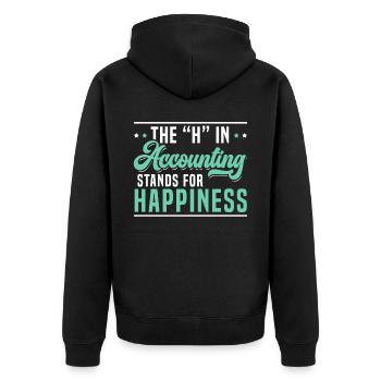 Buchhalter Buchhaltung Steuersaison Steuerberater - Unisex Premium Bio Zip Hoodie - Schwarz - Hinten - Nico (187cm)