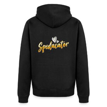 Speducator Special Education Special Education Teacher - Unisex Premium Organic Zip Hoodie - black - Back - Nico (187cm)