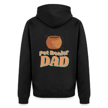 Hobbygärtner Garten Blumentopf - Unisex Premium Bio Zip Hoodie - Schwarz - Hinten - Nico (187cm)
