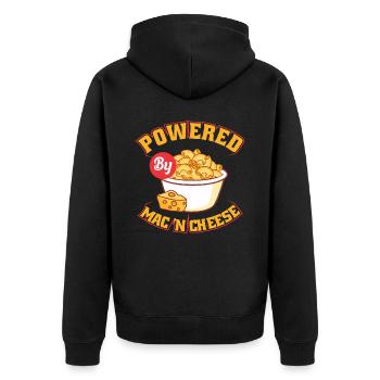 Macaroni au fromage Macaroni au fromage Pâtes et macaronis au fromage - Veste à capuche bio Premium Unisexe - noir - Dos - Nico (187cm)