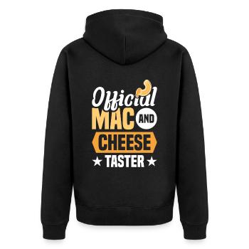 Macaroni au fromage macaroni et pâtes au fromage - Veste à capuche bio Premium Unisexe - noir - Dos - Nico (187cm)