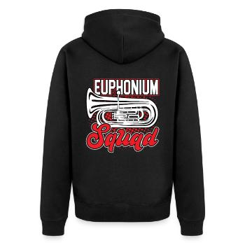 Euphonium Squad - Euphoniumist - Unisex Premium Bio Zip Hoodie - Schwarz - Hinten - Nico (187cm)