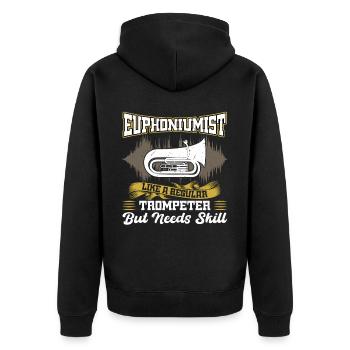 Euphoniumiste - Comme un trompettiste mais a besoin d’habileté - Veste à capuche bio Premium Unisexe - noir - Dos - Nico (187cm)