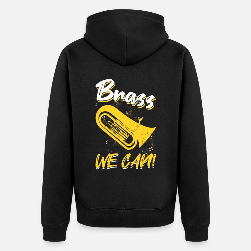Brass We Can - Euphonium - Unisex Premium Bio Zip Hoodie - Schwarz