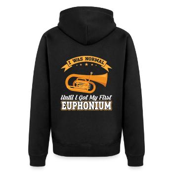 I Was Normal Until I Got My First Euphonium - Unisex Premium Organic Zip Hoodie - black - Back - Nico (187cm)
