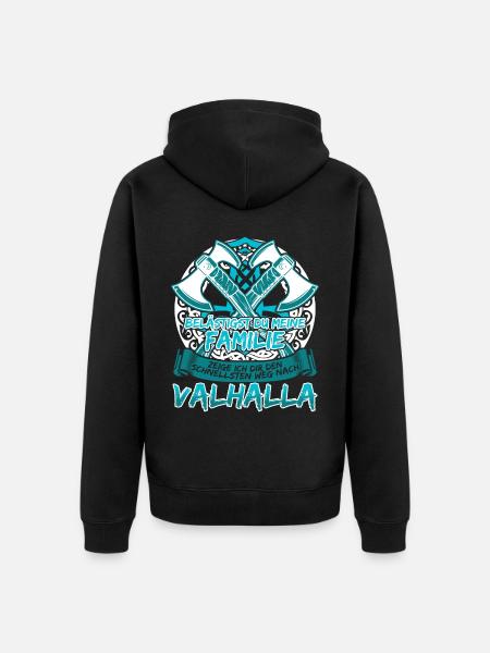 Schildmaid Wikinger Frau Berserker - Unisex Premium Bio Zip Hoodie - Schwarz