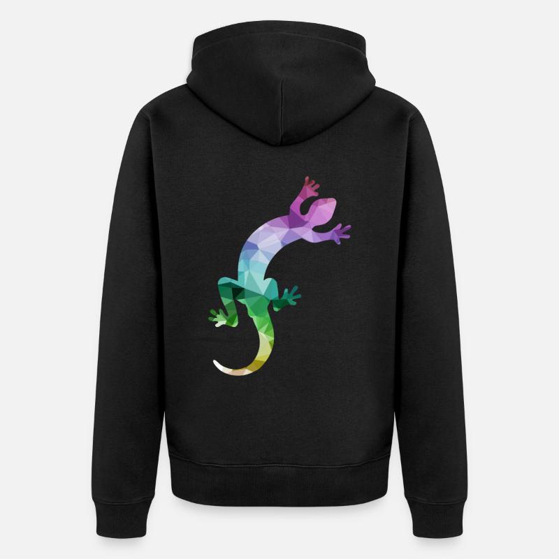 Reptil Echse - Unisex Premium Bio Zip Hoodie - Schwarz