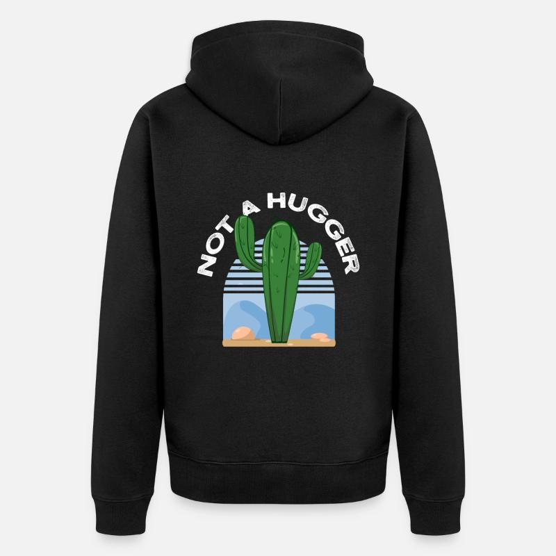 Drôle de cactus - Veste à capuche bio Premium Unisexe - noir